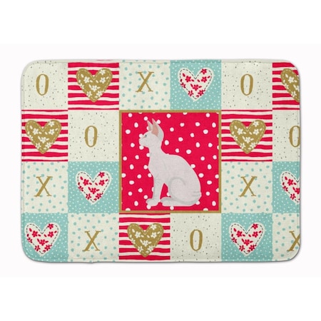 Carolines Treasures 19 x 27 in. Sphynx No.3 Cat Love Machine Washable Memory Foam Mat CK5796RUG